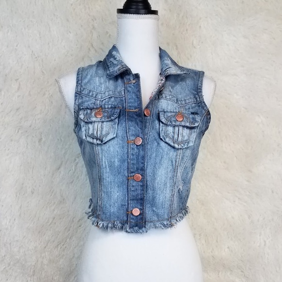 denim jean vest womens
